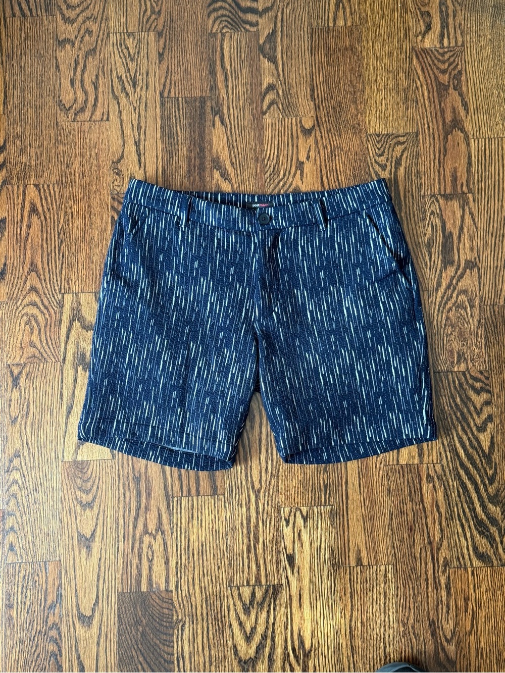 Men's Navy Patterned Casual Shorts